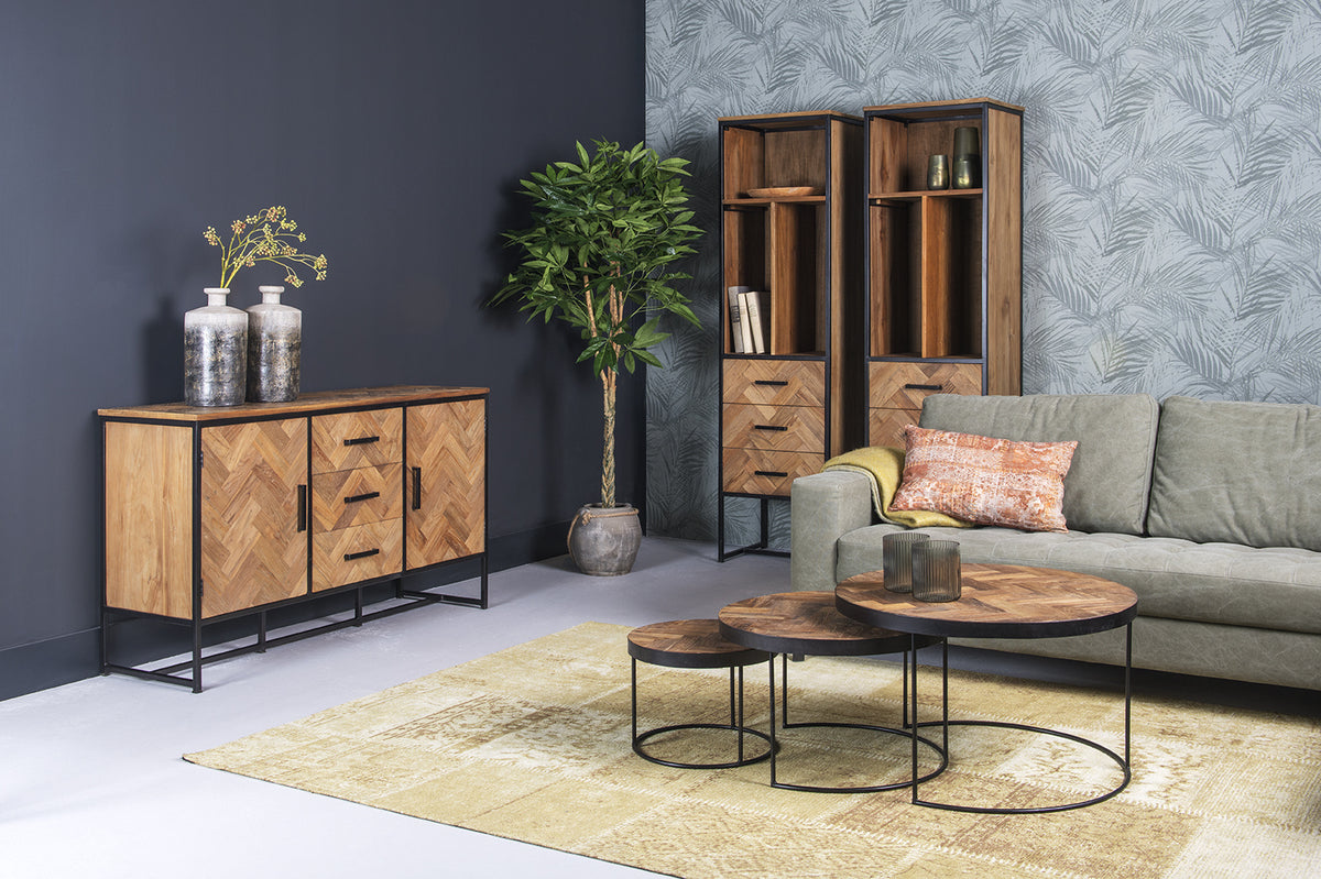 Open kast Accent Small teakhout