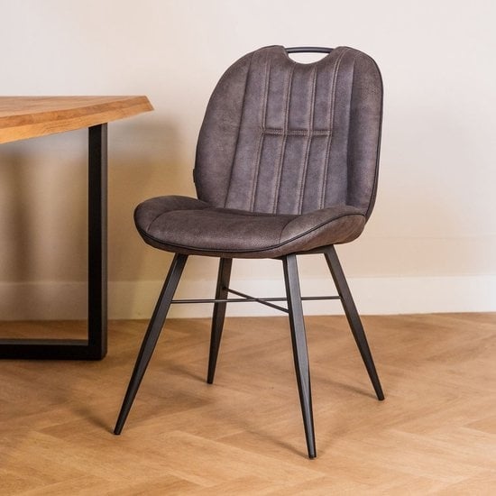 Stoel Shelton - 4 kleuren;  cognac, groen, antraciet en sand