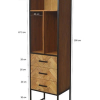 Open kast Accent Small teakhout