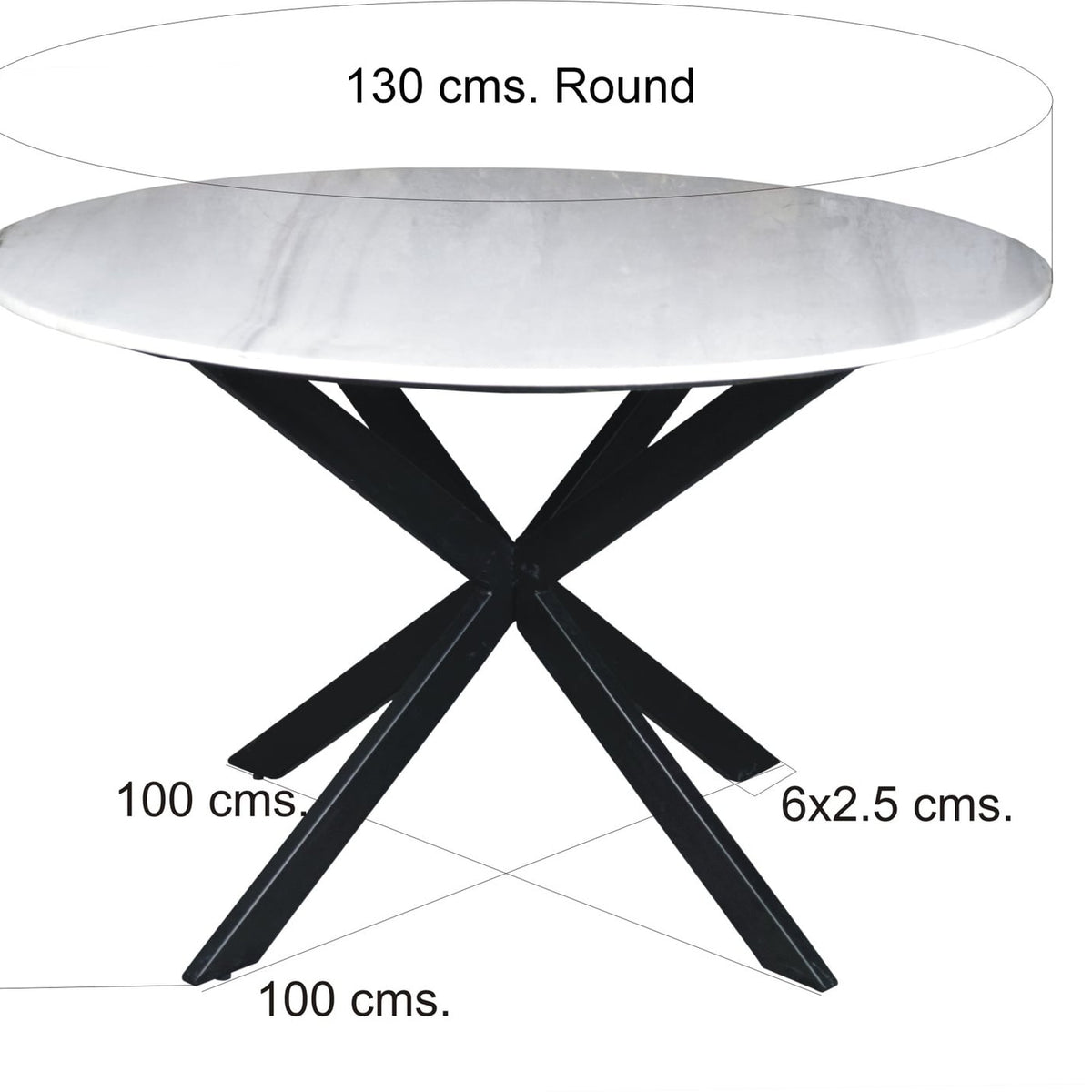 Jacky Marble White 130 cm