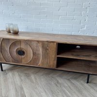 TV meubel Altea 160 carved mangohout 
