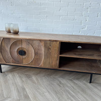 TV meubel Altea 160 carved mangohout 