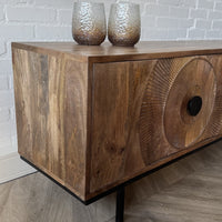 TV meubel Altea 160 carved mangohout 