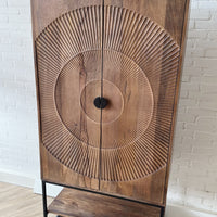 Kast Altea carved mangohout  - bruin - Leverbaar medio oktober