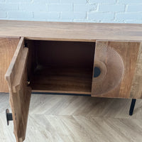 TV-meubel Altea carved mangohout - bruin of zwart - 180 