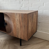 TV-meubel Altea carved mangohout - bruin of zwart - 180 