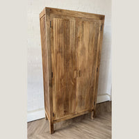 Dichte kast massief mangohout ribbel 