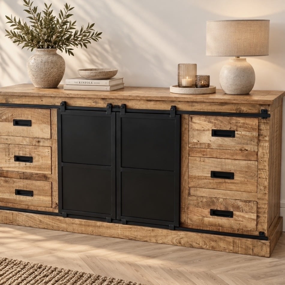 Dressoir Bilbao/ Lotte mangohout 160 cm  - Leverbaar medio december 