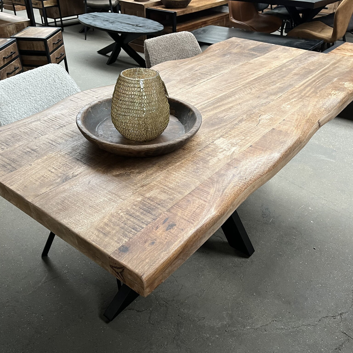 Eettafel Boomstam mangohout 140 t/m 200 cm
