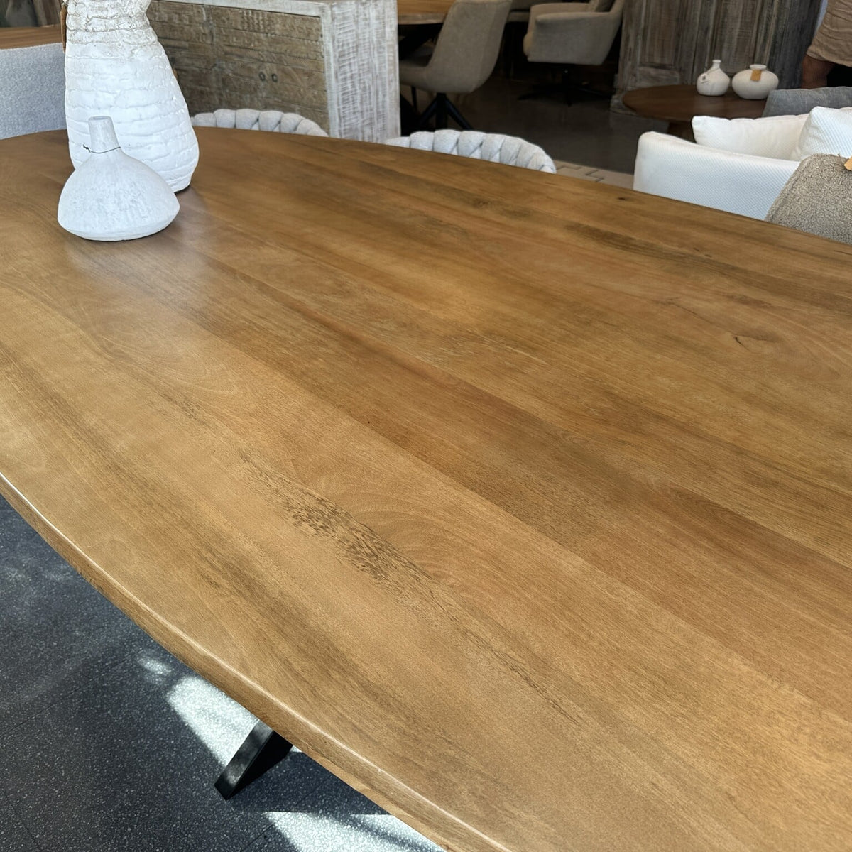 Eettafel Denia ovaal 260 t/m 300 cm mangohout matrix 