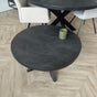 Ronde salontafel mangohout zwart