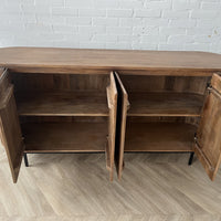 Dressoir Pedrera 210 cm retro mangohout ribbel