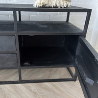 TV meubel Zarra zwart visgraat 200 