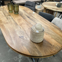 Eettafel deens ovaal mangohout 160 t/m 200 cm
