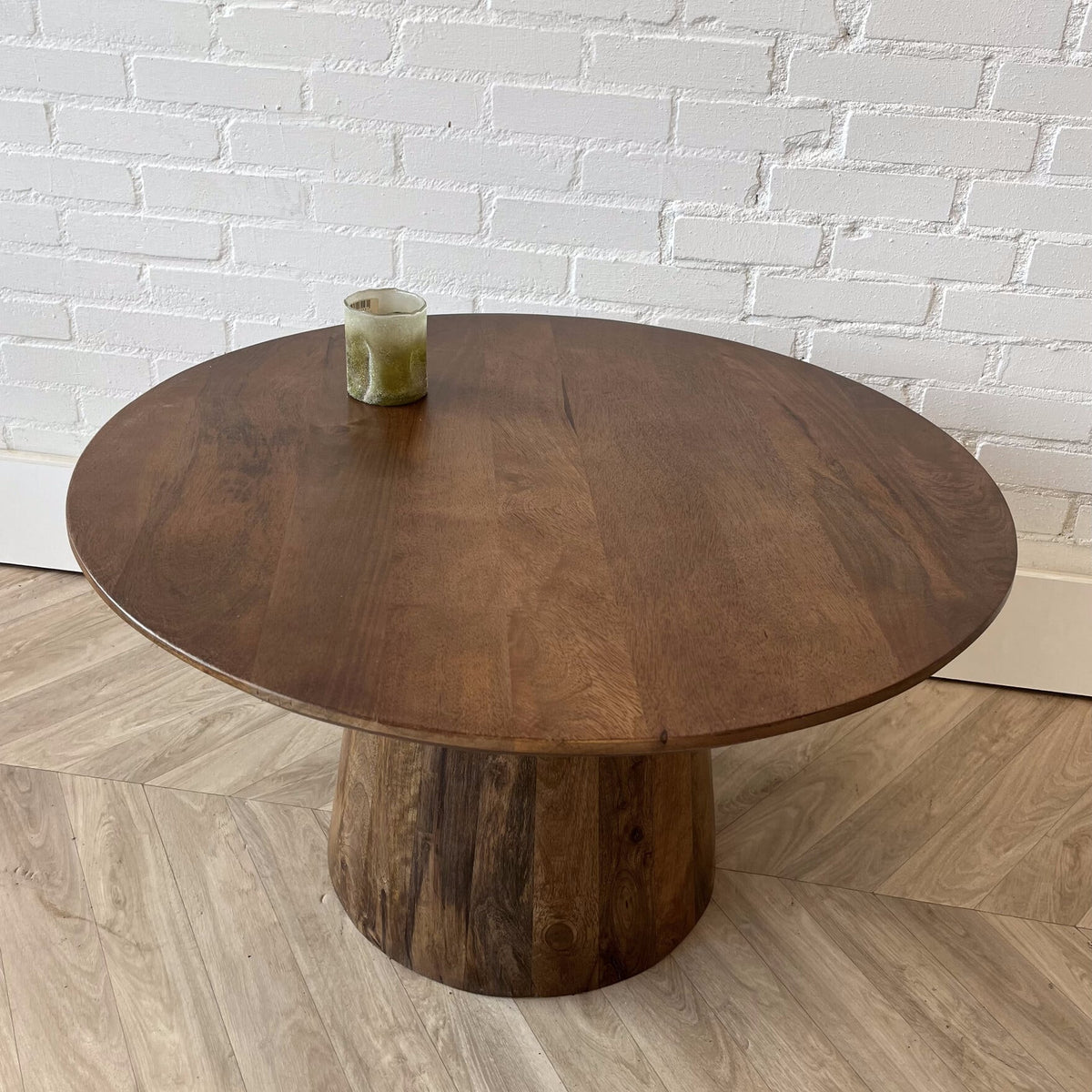 Salontafel rond mangohout moreno - houten poot