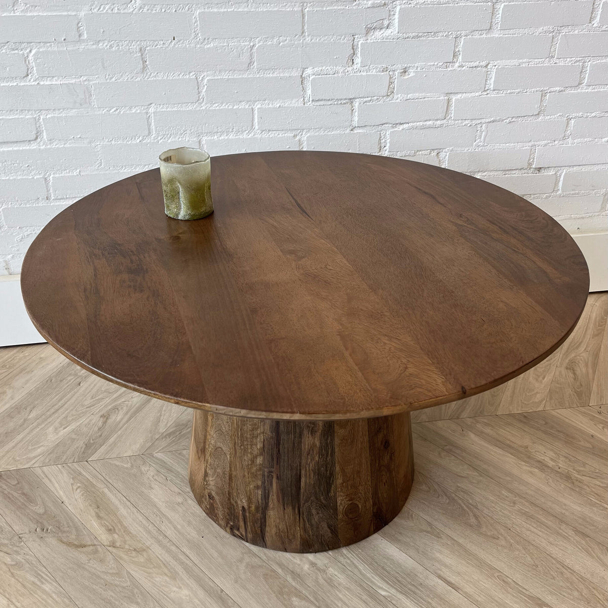 Salontafel rond mangohout moreno - houten poot