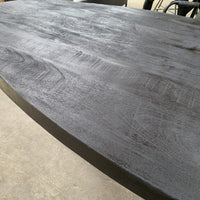 Eettafel Preto ovaal 160 t/m 220 cm zwart mangohout