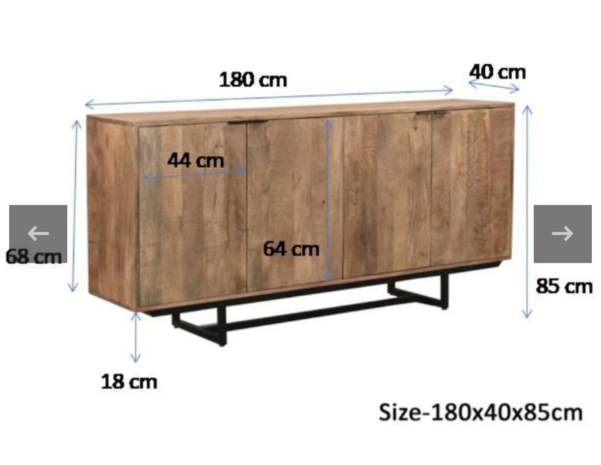 Dressoir Valdez 180 cm mangohout