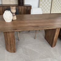 Eettafel Avila | Mangohout | Conische Poot | 220 cm 