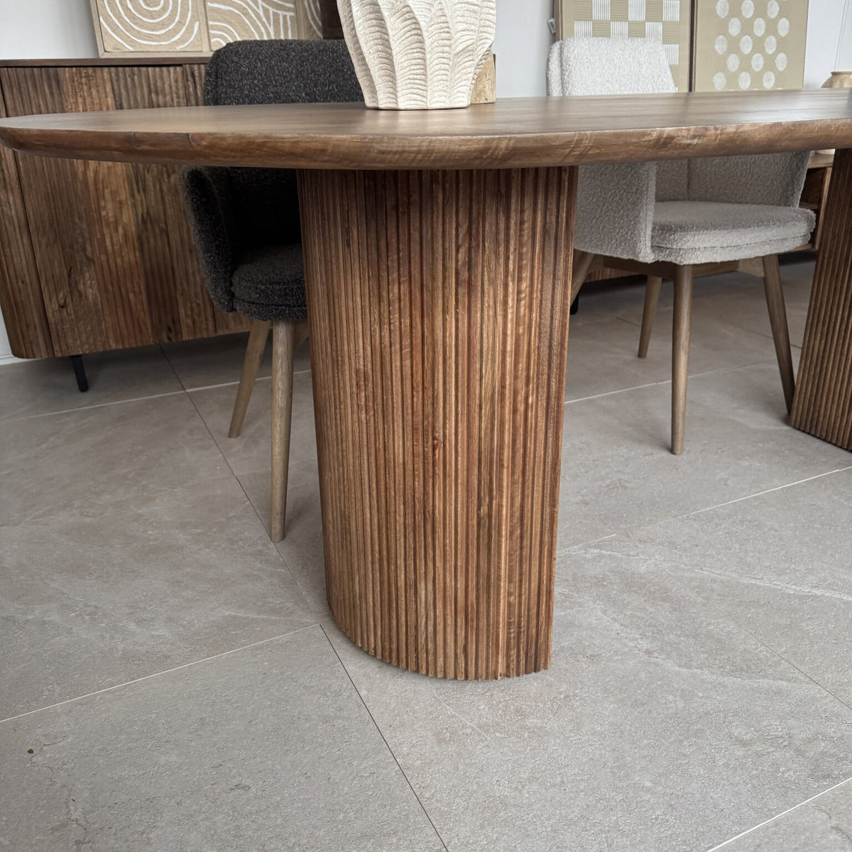 Eettafel Avila | Mangohout | Conische Poot | 220 cm 