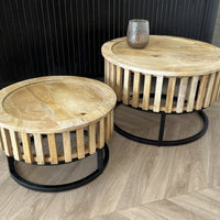Salontafel Cadiz- zwart onderstel