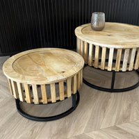 Salontafel Cadiz- zwart onderstel