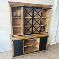 Kast Bilbao/ Lotte  200 cm Mangohout + metaal zwart  - Leverbaar medio december 