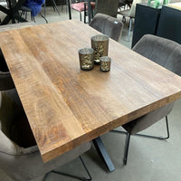 Eettafel Recht model 140 t/m 180 cm mangohout 