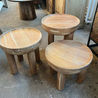 Salontafels set van 3 mangohout massief 