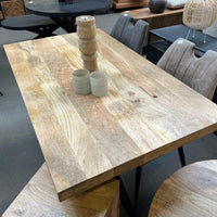 Eettafel recht mangohout 140x80 cm 