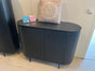 Dressoir Pedrera zwart 115 cm mangohout  ribbel