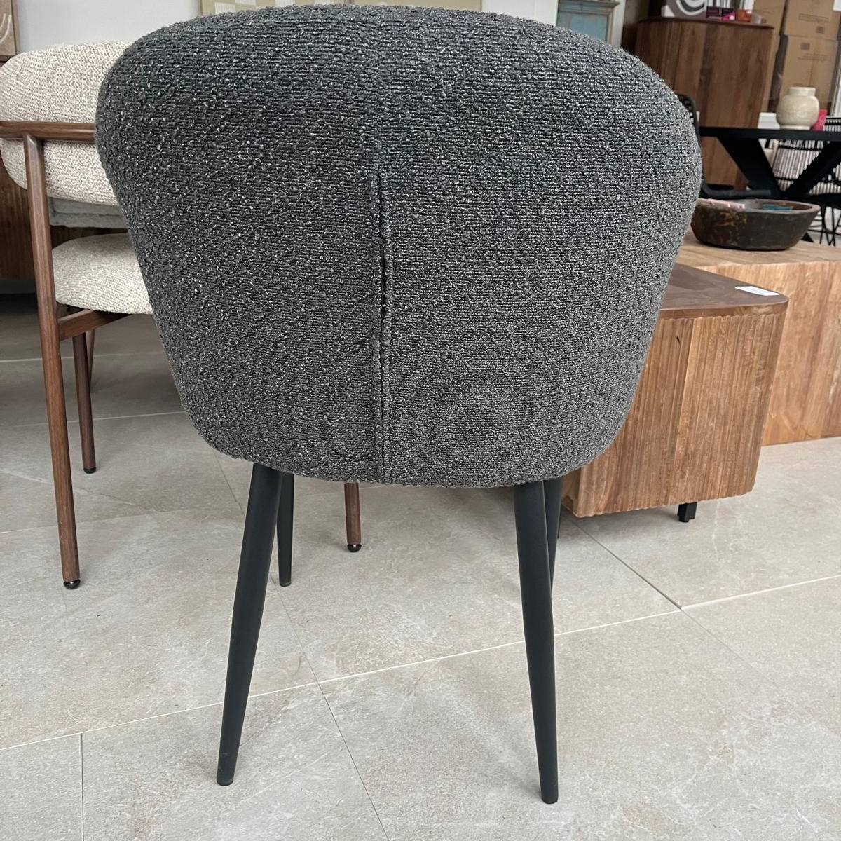 Stoel Laura antraciet boucle