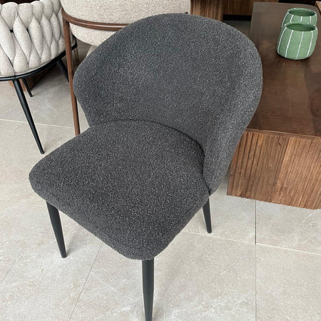 Stoel Laura antraciet boucle