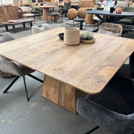 Eettafel mangohout vierkant 140 cm