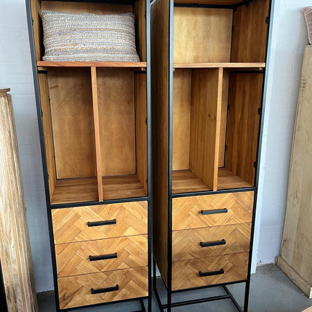 Open kast Accent Small teakhout
