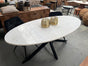 Marble Oval Spider White 180cm