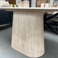 Eettafel Centro deens ovaal 180 cm / Keramiek travertin