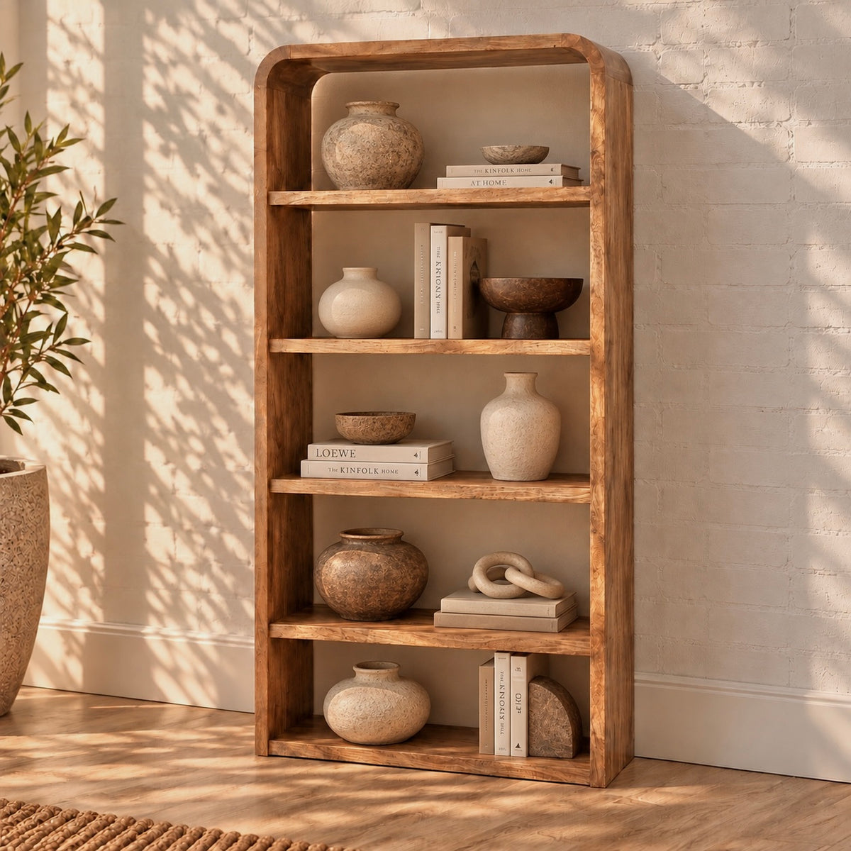 Boekenkast Eivissa | Mangohout | 180 x 90 cm | Leverbaar eind december