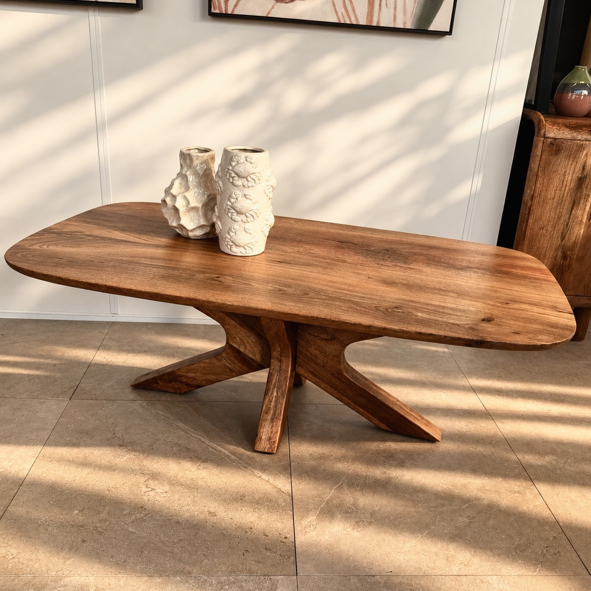 Salontafel Murcia | Deens ovaal | houten poot mangohout