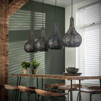 Hanglamp Armor Cone 4-lichts / Zwart bruin