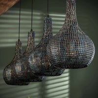 Hanglamp Armor Cone 4-lichts / Zwart bruin