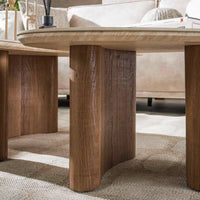 Salontafel Romano organisch set van 2 / Keramiek travertin