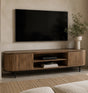TV Meubel Pedrera mangohout ribbel 210 cm - open vak